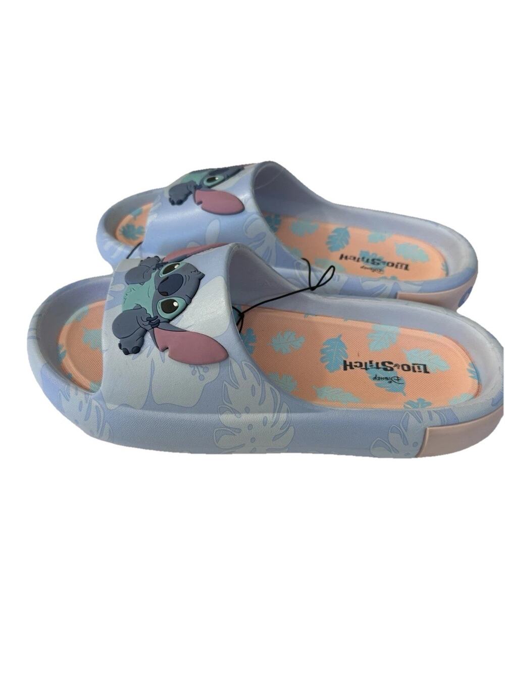 Disney Lilo Stitch Ohana Blue Slide Sandals Shoes Vacation Beach NEW Size 8